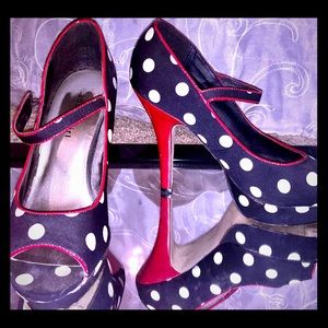 Polka dot heels